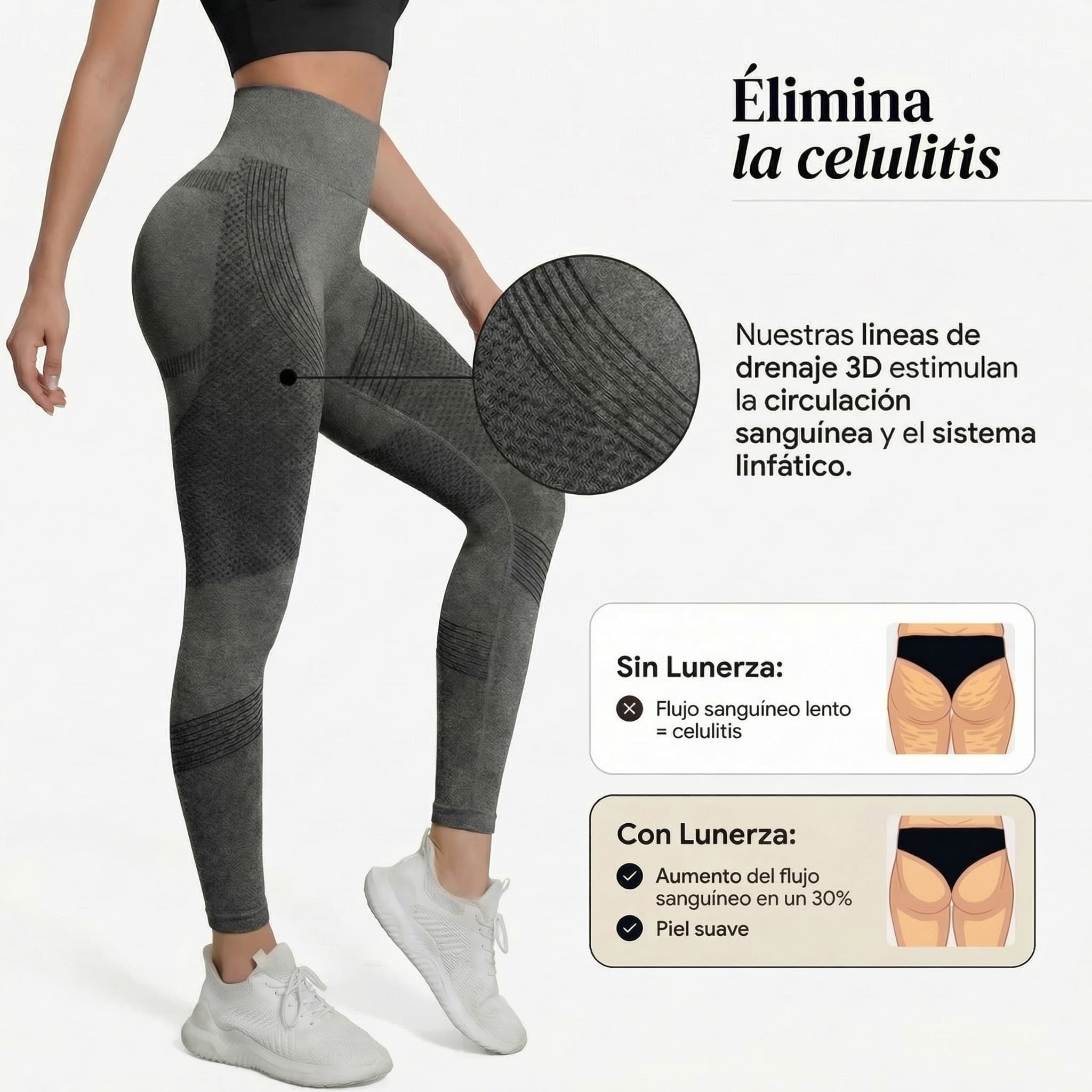 Legging 3D Negro - Vue 1